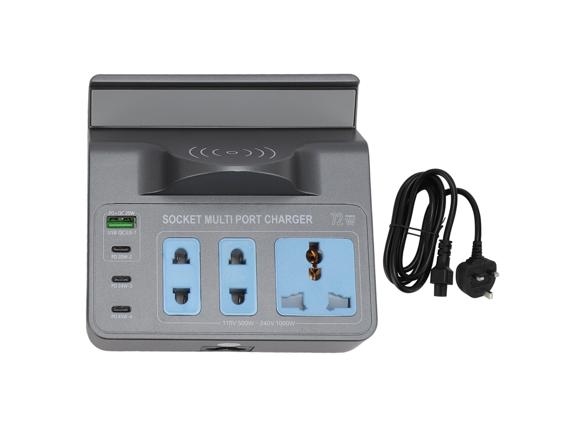 Enchufe De Carga Inalámbrica Rápida Inteligente Pd45w Qc3.0 Carga Inalámbrica 15w