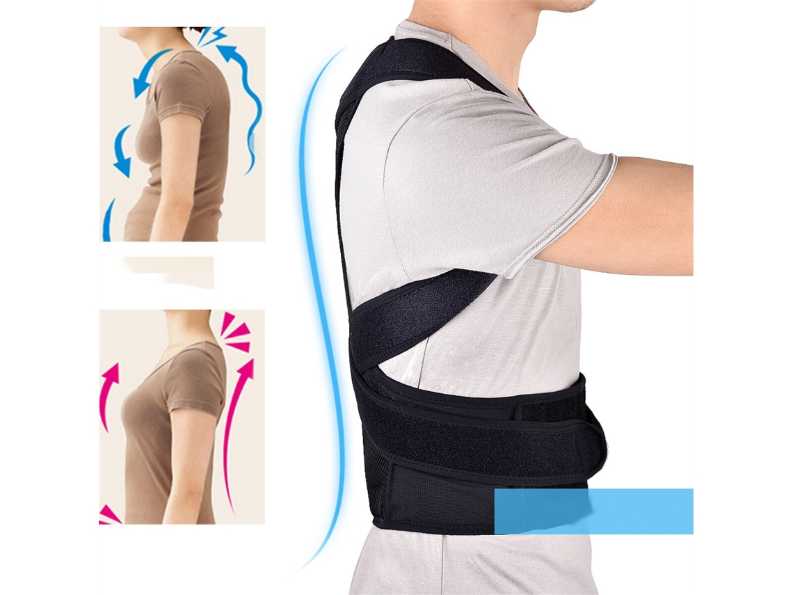 Cinturón de soporte lumbar ajustable M Corrector de postura para la espalda, hombros y columna lumbar Protector de espalda