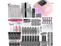 25 26 Set de decoración de uñas con lámpara secadora, herramienta para remojar esmalte de gel de poliéster GOKOCO