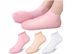 2026-3 Pares De Calcetines De Silicona Hidratantes Para Reparar Pies Secos, Talones Rotos Y Suavizar Piel Rugosa