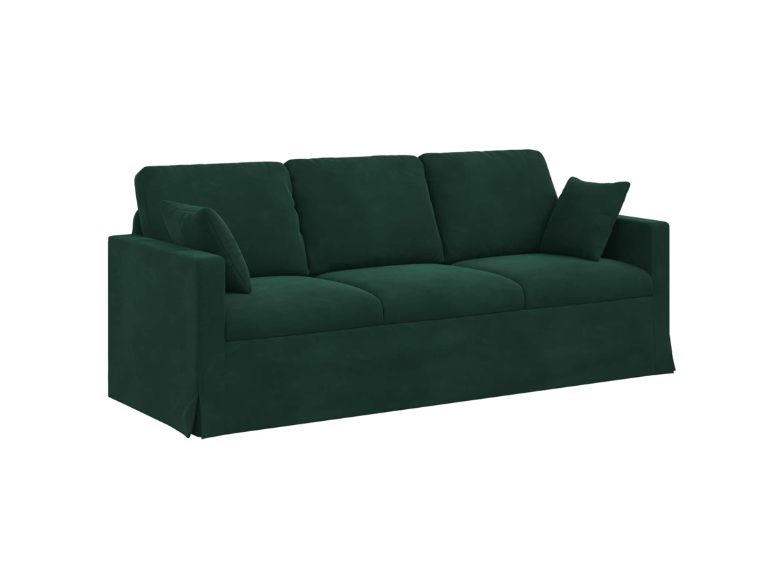 Sofá De Salón | Sofá De Descanso | Sofá Verde Oscuro 198 X 78 X 80 Cm Terciopelo
