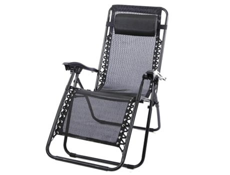 Silla Gravedad Cero silla de patio reclinable Tumbona Plegable de Descanso Ajustable con Reposacabezas para Patio Jardín Piscina Playa Balcon Gris ...