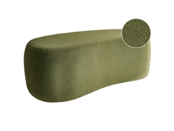 Beliani Puf Bayard Bouclé Verde 115x56x43