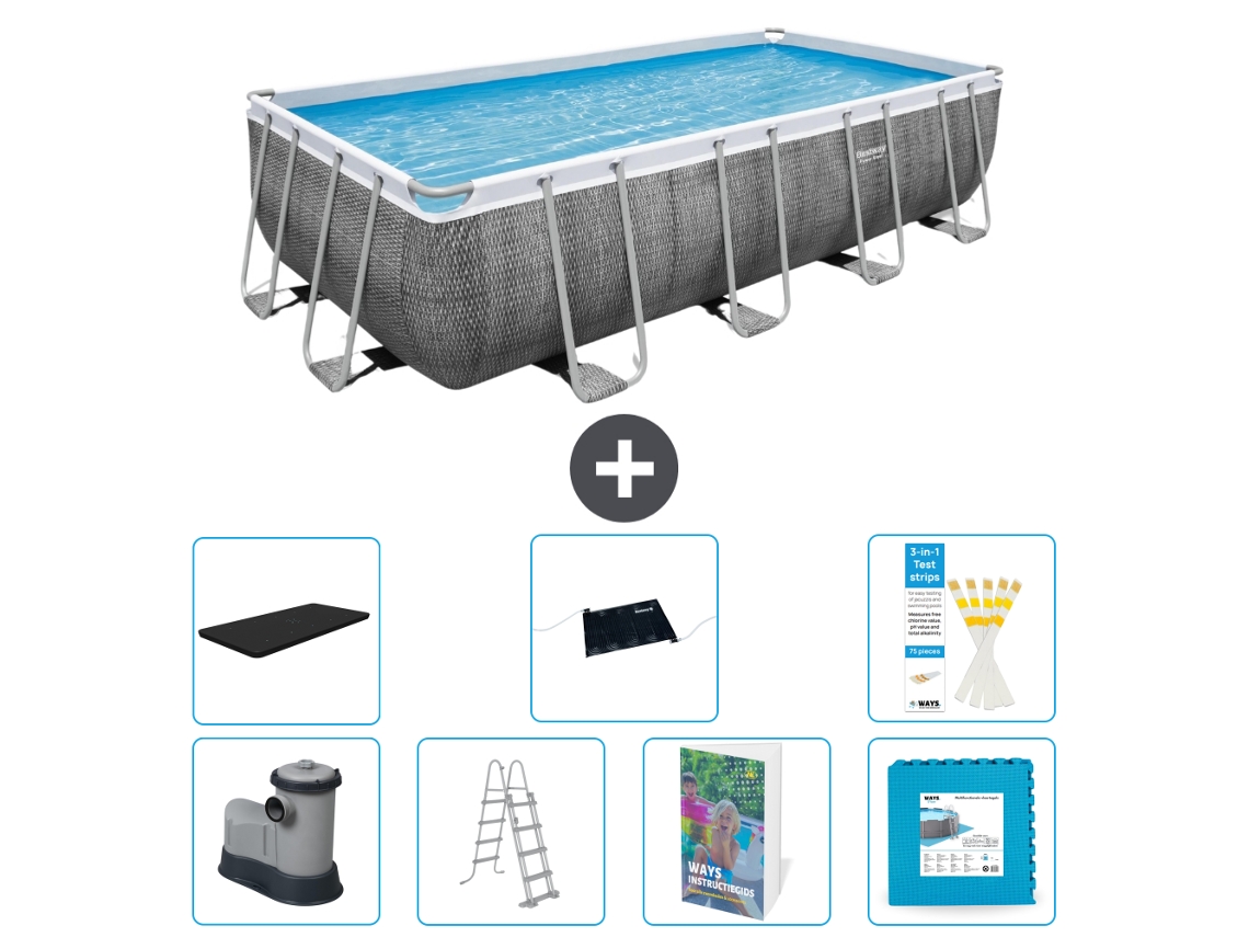 Bestway Piscina Bestway Power Steel Retangular - 549x274x122 Cm - 8-peças S621