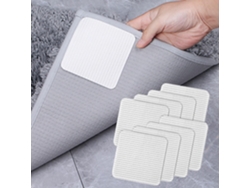 8 Protectores De Alfombra Antideslizantes Y Lavables (10x10 Cm) Con Tecnología De Vacío Para Suelos De Madera.