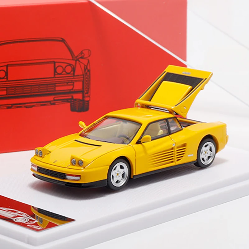 (amarillo) Modelo De Coche De Aleación A Escala 1:64 Y Modelo De Coche De Juguete.