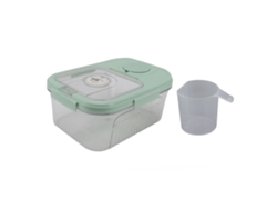 Contenedor De Arroz Airtight Dispensador De Alimentos Secos Cocina Bote De Almacenamiento 5kg Verde