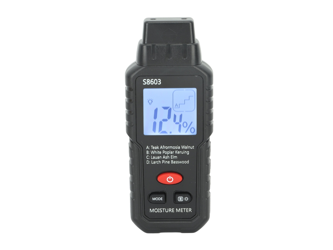 Medidor De Humedad Digital Ligero De Abs Y Madera Para El Hogar, Jardín Y Patio.