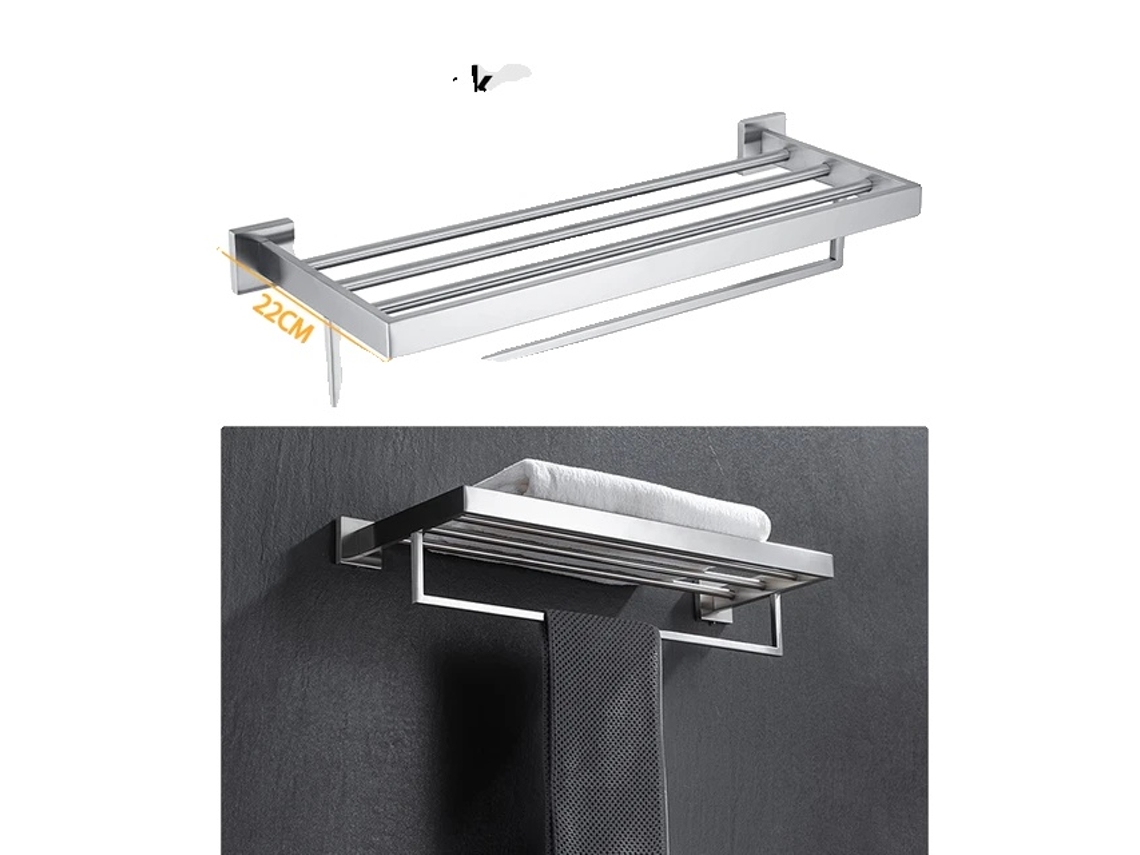 Juego de accesorios de baño, negro, gancho para bata, toallero, 005fw OEM