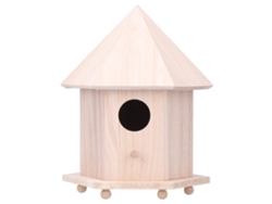 Casita De Pájaros De Madera Con Soporte Para Decoración De Jardín Y Nido.