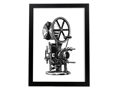 Póster NACNIC de Proyector con Objetos Vintage.