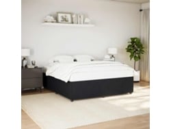 Estructura De Cama Sin Colchón Terciopelo Negro 180x200 Cm