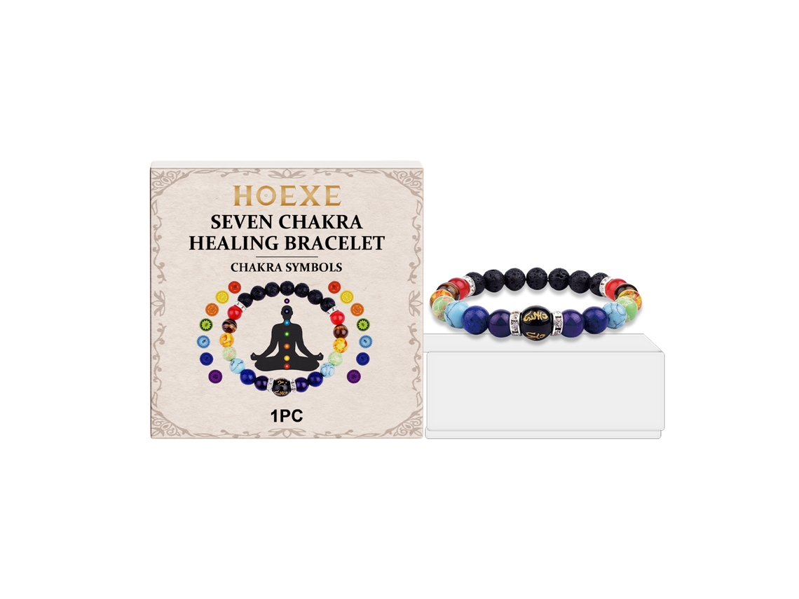 Pulsera curativa con los siete chakras para el equilibrio energético.