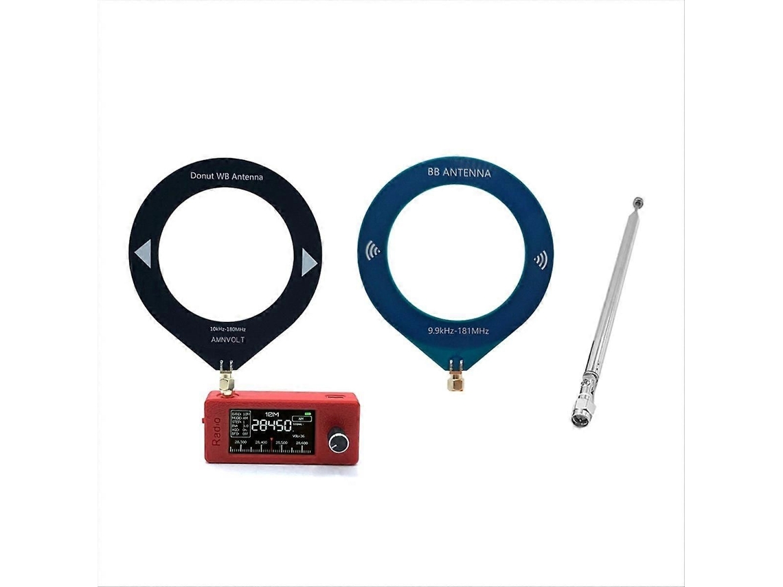 Radio portátil de bolsillo con pantalla IPS de 1,9 pulgadas, 2 antenas y receptor multibanda. GOKOCO (10 kHz - 180 MHz)