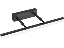 Lámpara de espejo de baño, diseño industrial, aplique de pared negro de 50 cm, 780 lúmenes, 12 W, 6000 K, estilo moderno, elegante y conciso para el hogar.