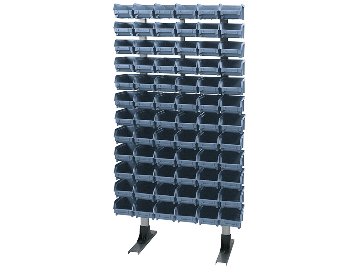 Estante de Metal ARTPLAST L600xP300xH1250 mm + 72 Cubos de Polipropileno Azules Art,102