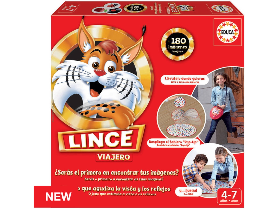 Juego de Mesa EDUCA Lince Viajero (Edad Mínima: 4 Años - Dificultad: Baja)