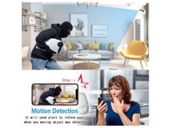 Mini cámara de seguridad HD 1080P con visión nocturna, detección de movimiento y visión remota. Compatible con Android/iOS y PC. Compatible con 64 GB. Color negro. Yizhood.