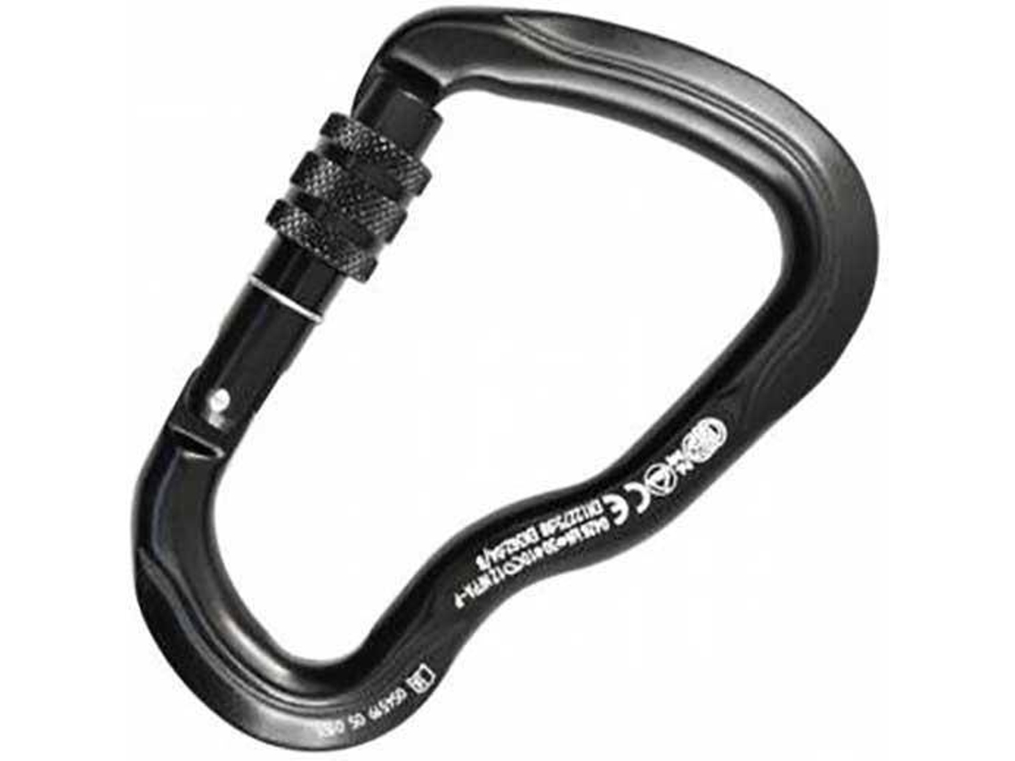 Mosquetón de Escalada KONG Ferrata Threaded (Negro - Talla Única)