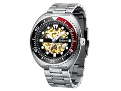 Reloj Mecánico Automático Esqueletizado (plateado), Reloj De Pulsera Para Hombre