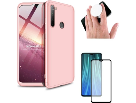 Carcasa, Protector y Popsocket Xiaomi Redmi Note 8T Slim armor 360º Rosa