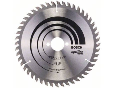 Disco de Sierra Circular BOSCH Optiline Madera 190x30x2.6 mm - 48