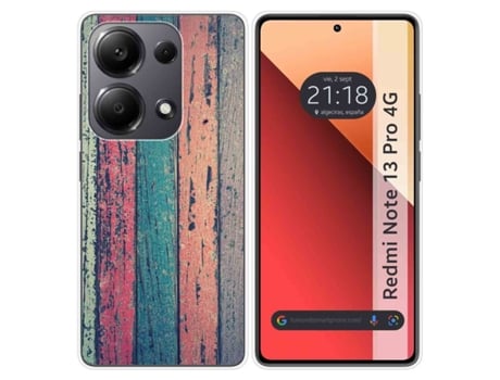 Funda Silicona para Xiaomi Redmi Note 13 Pro 4G diseño Madera 10 Dibujos TUMUNDOSMARTPHONE
