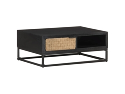 Mesa de Centro de Apoyo 90X60X35 Cm Madera de Manguera Maciza