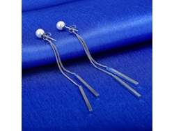 Pendientes Colgantes De Perlas, Estilo Doble Columna, Con Parte Trasera Colgante, Sencillos, Elegantes, Hipoalergénicos.