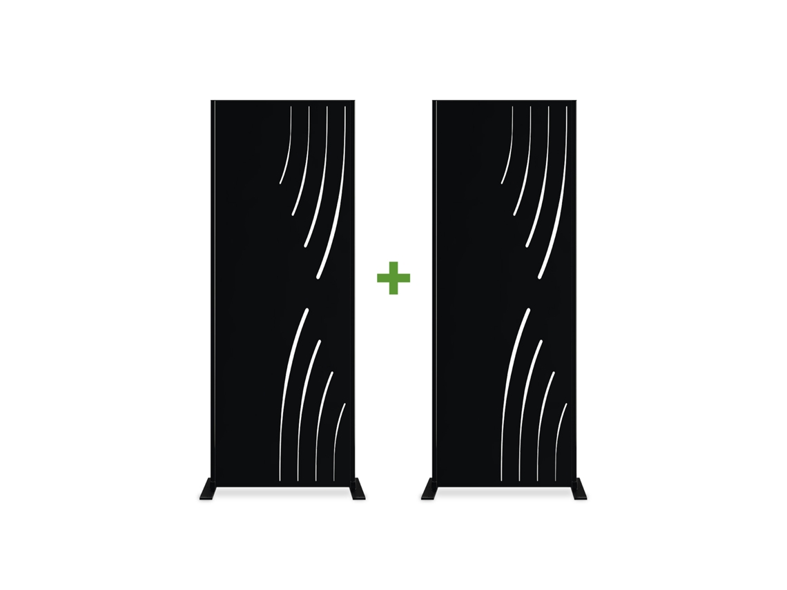 Juego de 2 paneles decorativos VELETA Negro Al.160cm patrones lado derecho