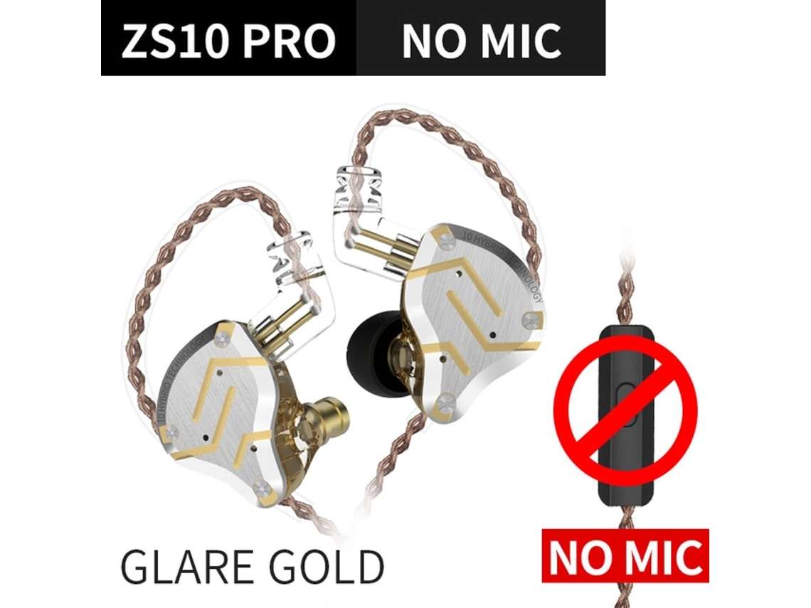 Auriculares metálicos de alta fidelidad SZSMART KZ Zs10 Pro 4Ba + 1Dd