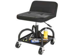 Carretilla de taller con ruedas 58,5 cm 135 kg Negro