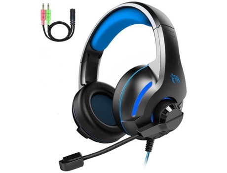 Auriculares Gaming ENKES para Ps4 Pc Ps5 Xbox One con micrófono plegable Cancelación de ruido Audio estéreo Control envolvente 3D