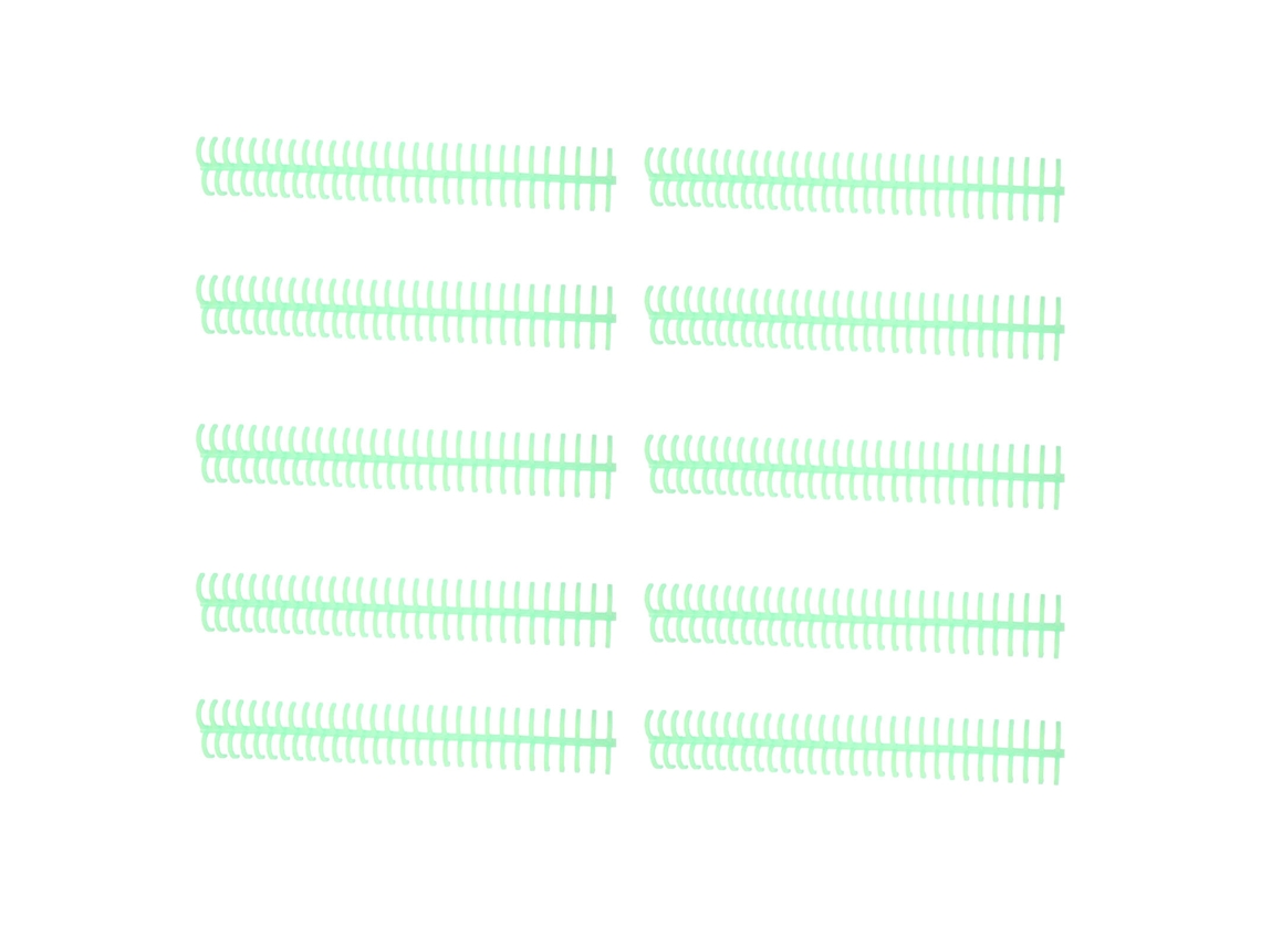 Rollo De Encuadernación En Espiral De 10 Unidades, Capacidad Para 130 Hojas, 30 Agujeros, 16 Mm De Diámetro, Kit Verde