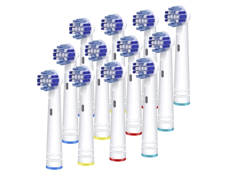 12 piezas de cabezales de cepillo de dientes de repuesto compatibles con Oral B Braun, cabezales de cepillo de dientes eléctricos profesionales Cab...