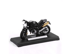Modelo De Motocicleta De Aleación Con Retroceso, Juguete Educativo Portátil, Simulación, Negro.