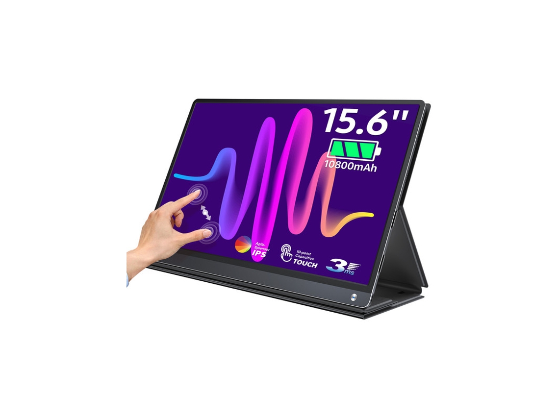 Monitor Portátil Uperfect, Segunda Tela Para Laptop (15,6'' - 120 Hz, Usb CE Hdmi - 1080p, Tela Sensível Ao Toque 1200:1)