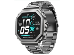 Reloj inteligente Bluetooth 1.43 Amoled Frecuencia cardíaca T63 Oxígeno en sangre Mensaje Push Modo multideporte Gris Yizhood