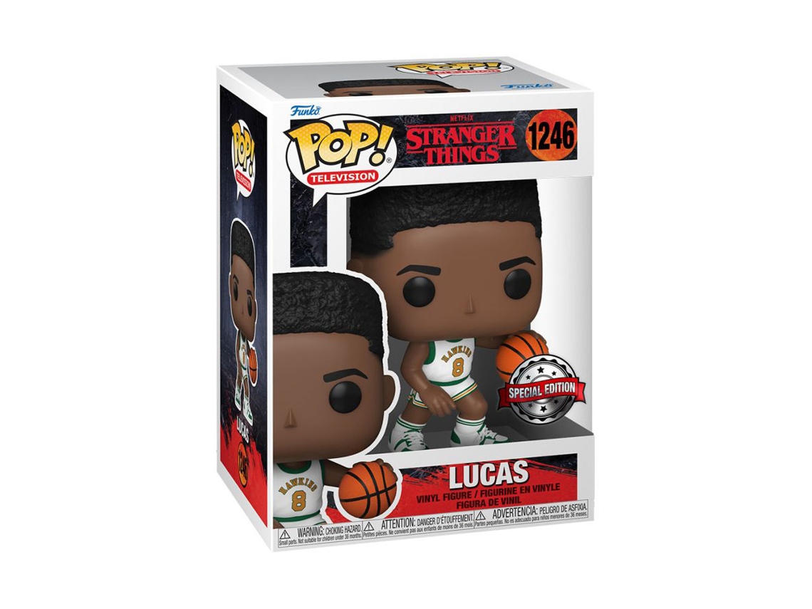 COSAS EXTRAÑAS Lucas Em Jersey Us Pop ¡Figura Funko exclusiva! vinilo