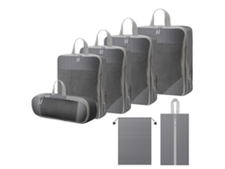 Juego De Organización Para Clasificar Ropa De 7 Piezas, Cubos De Embalaje Para Viajes Que Ahorran Espacio CHRUI Grey