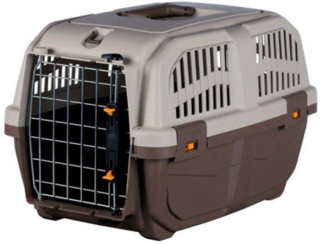 Transportín de Coches para Perros MP BERGAMO Transpirable (Marrón - Metal)