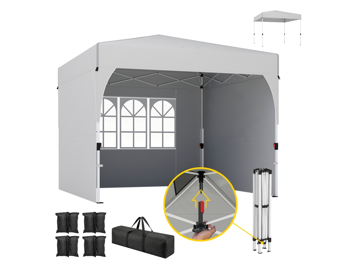 Toldo lateral retráctil Brise Vue 3x1,4 m, aluminio, poliéster 180 g/m² UV, gris | Sin marca