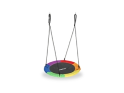 Relaxdays Columpio Jardín Nido De Altura Ajustable Para Niños Y Adultos, Hasta 100 Kg, Varios Colores, Ø 110 Cm