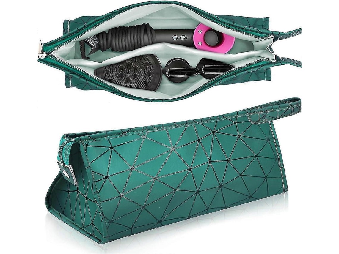 Bolsa de almacenamiento de cuero sintético para secador de pelo, compatible con Dyson Supersonic, bolsa de viaje impermeable GOKOCO