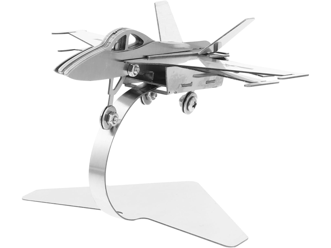 Maqueta De Avión De Combate De Metal - Artículo Decorativo Para Escaparate - Juguete