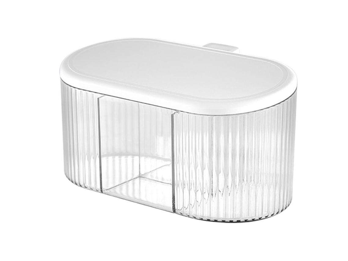 Especiero con 4 compartimentos y tapa, caja transparente para almacenar especias con tapa y cucharas para servir, tarros para condimentos