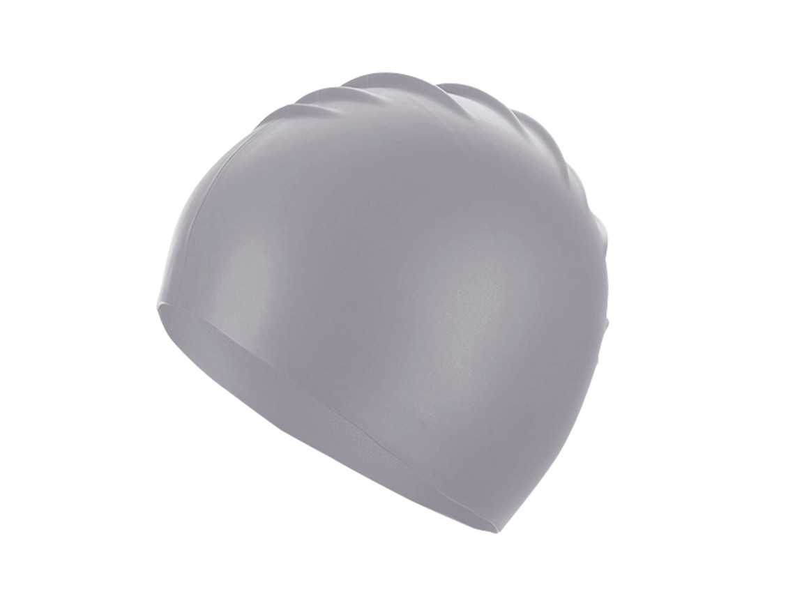 Gorro de natación de silicona impermeable, cómodo y unisex. Plateado - Talla única
