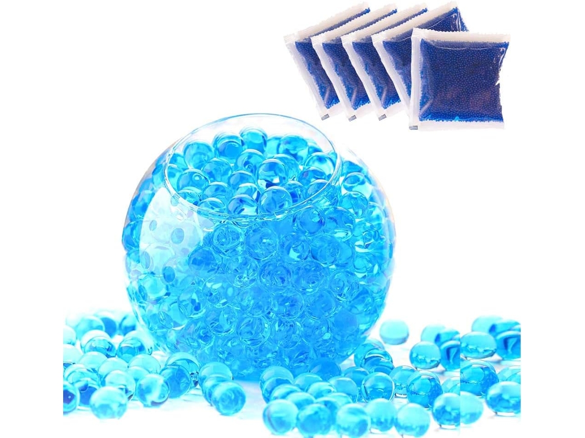 50000 balas de agua azules, recarga para juguetes de agua, perlas de gel mágico, para jarrón o uso sensorial infantil LAOPIPFU