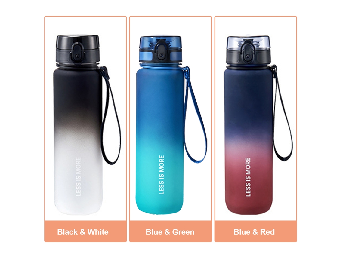 2026-botella Deportiva Motivacional 500ml/1000ml Con Marcador De Tiempo, Sin Fugas Para Fitness, Gimnasio, Ciclismo, Running Y Camping