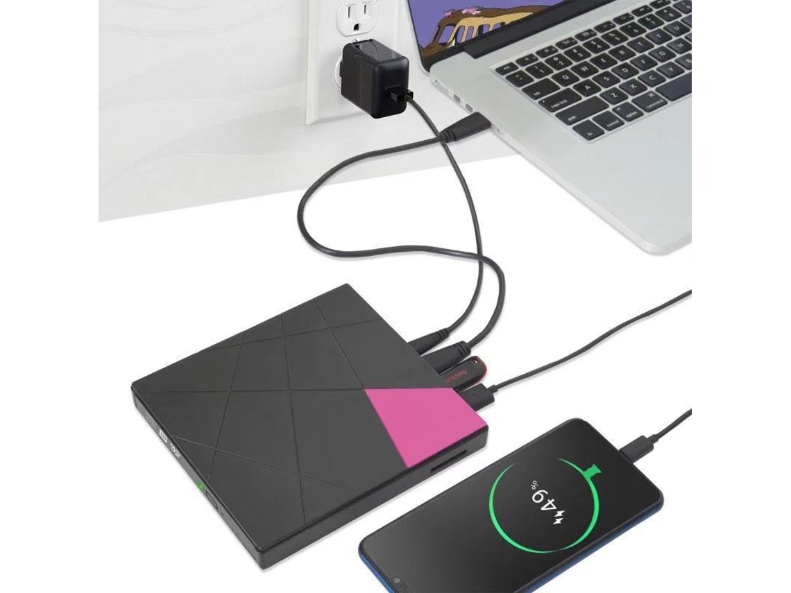 Lector De Tarjeta Externo Portátil Del Lector De Disco Del Quemador De La Unidad De Cd Dvd Para El Portátil Pc Ios Windows Veanxin